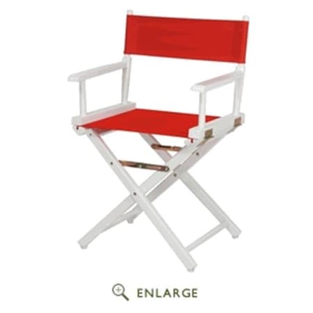 Casual Home Casual Home 200-01-021-11 18 in. Directors Chair White Frame with Red Canvas 200-01/021-11